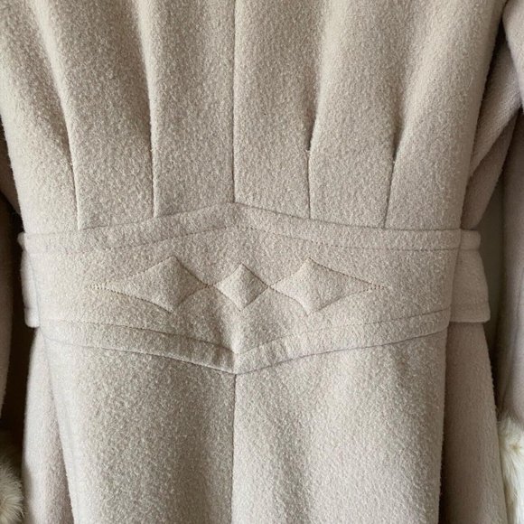 Vintage Fur Collar Wool Coat 1960s - Picture 5 of 7